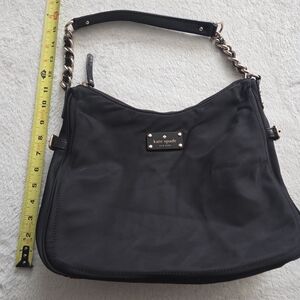 Kate Spade Black Nylon Shoulder Bag Chain Strap